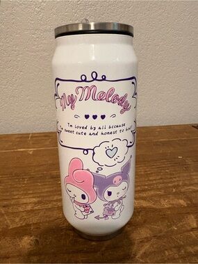 New Sanrio My Melody & Kuromi Hello Kitty White Tumbler with Pink and Purple